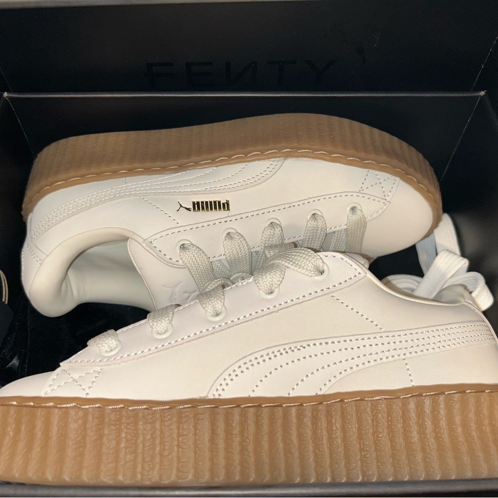 Puma Fenty White Sneakers with Gum Sole BRAND NEW w box and bag plus extra laces